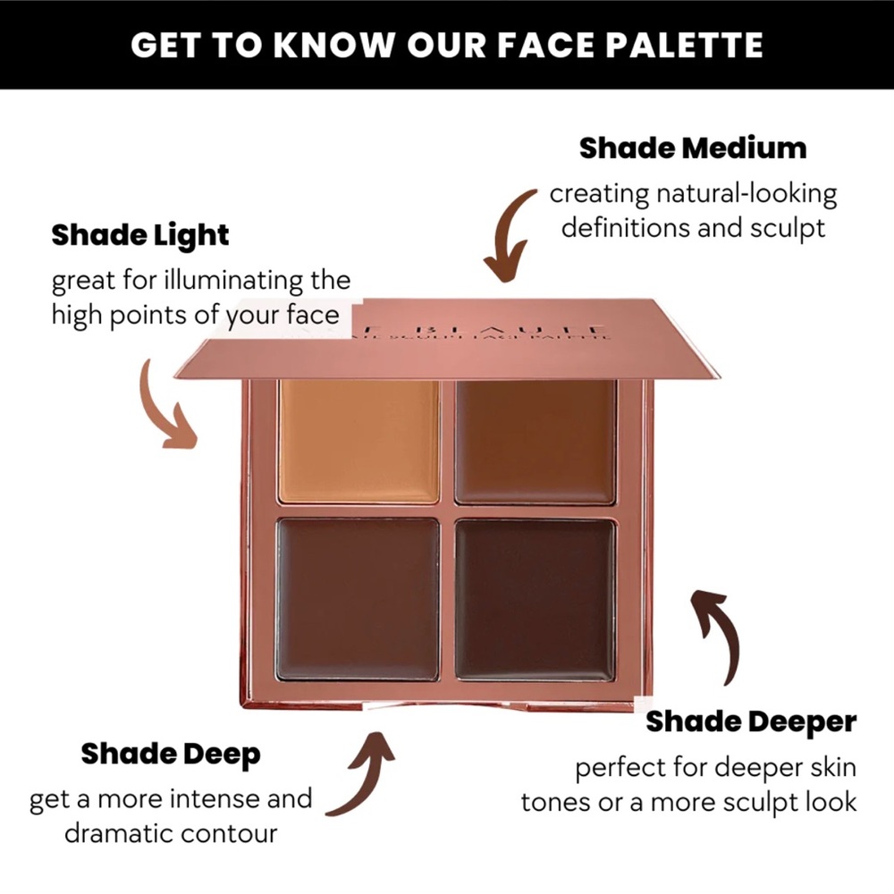 Ace Beaute limited edition ultimate face sculpt palette bronzer contour hilight - Picture 2 of 5